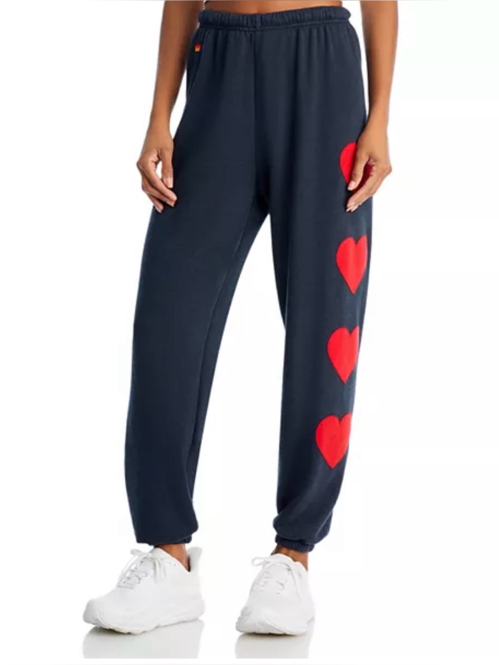 Aviator Nation Heart Stitch Sweatpants Black/Charcoal Size L ❤️
